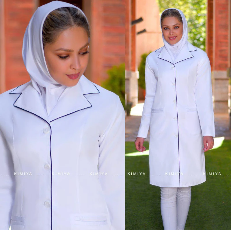 روپوش پزشکی زنانه کجراه مدل افسون